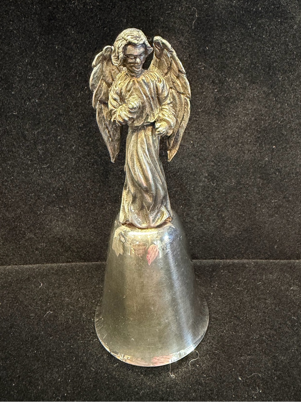 Vintage Reed & Barton New England Silverplate Angel Christmas Bell 4.5” Holiday